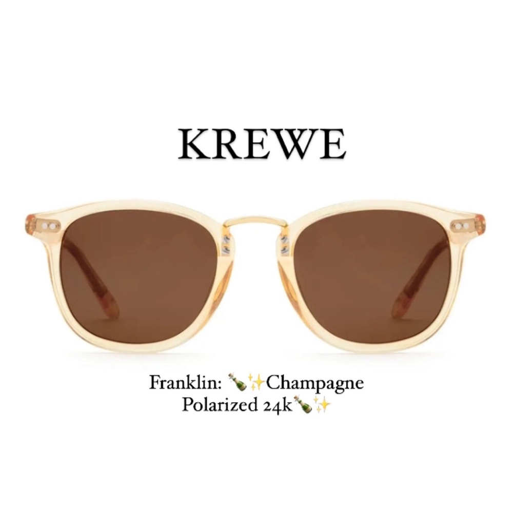 KREWE: Franklin Polarized Sunglasses “Champagne” 🕶️✨🍾